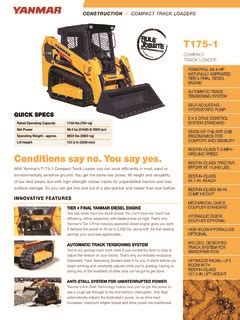 yanmar skid steer t175|bobcat t175 specs.